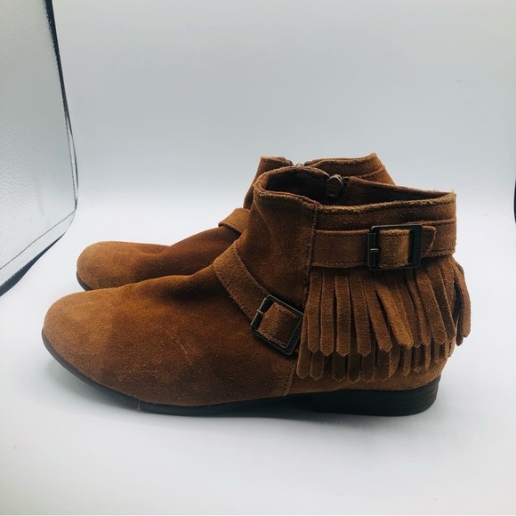 Manitonka ankle boots‎ with fringe brown suede size 8.5 inner zipper - Picture 4 of 10